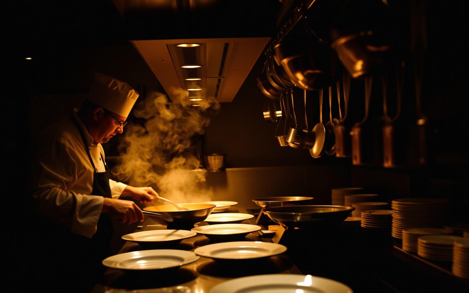 Cocina profesional en operación